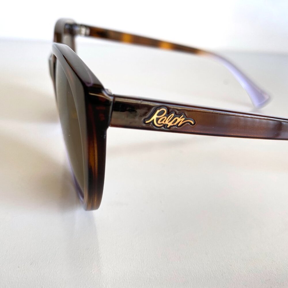 Ralph Lauren RA 5249 Brown Tortoise Purple Sunglasses 55-19-140 Polarize + Case - Picture 6 of 13